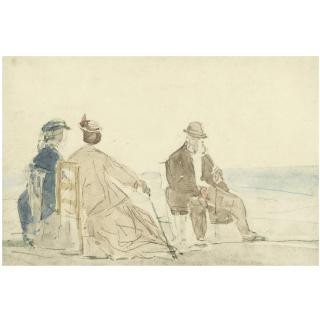 Eugène Boudin - Crinolines (Étude De Scène De Plage)