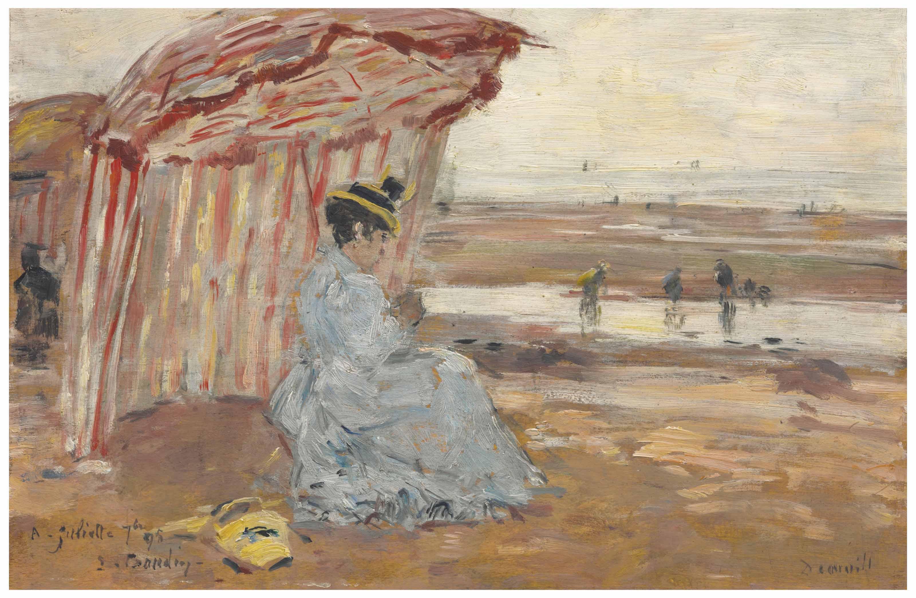 Eugène Boudin - Deauville, Juliette sous la tente