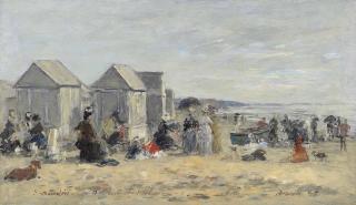 Eugène Boudin - Deauville. Scène de plage