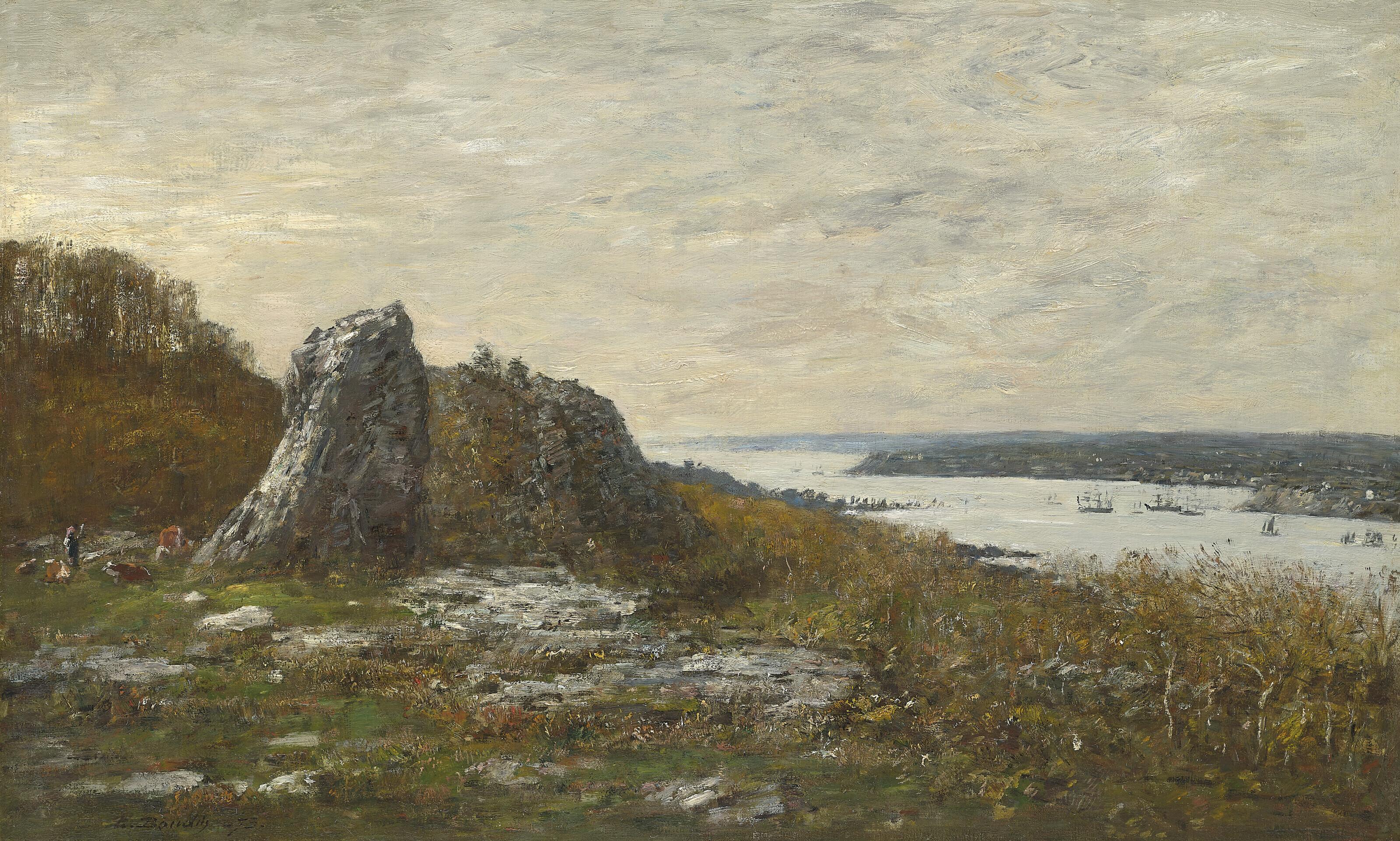 Eugène Boudin - Environs de Brest, embouchure de l\'Élorn