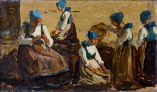 Eugène Boudin - Étude De Bretonnes