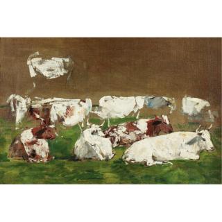 Eugène Boudin - Étude De Vaches