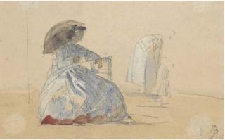 Eugène Boudin - Femme À la Plage