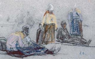 Eugene Boudin - Femmes à la plage