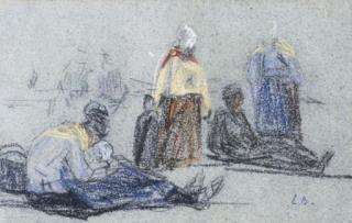 Eugene Boudin - Femmes à la plage