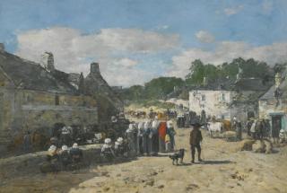 Eugène Boudin - Jour De Foire En Bretagne