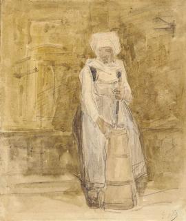 Eugène Boudin - La baratteuse