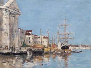 Eugène Boudin - La Douane, Venise