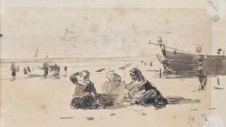 Eugène Boudin - La Plage De Berck, Mare Basse