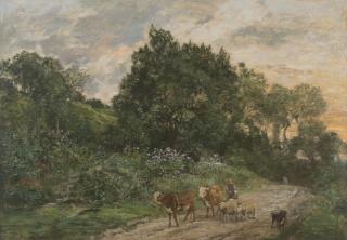 Eugène Boudin - La rentrée du troupeau