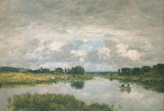 Eugene Boudin - La rivière, Deauville