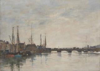 Eugène Boudin - La Touques. Le Pont De Deauville Le Matin