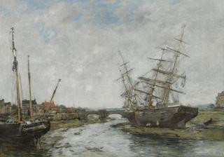 Eugène Boudin - La Touques. Marée Basse