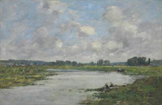 Eugène Boudin - Laveuses au bord de la Touques
