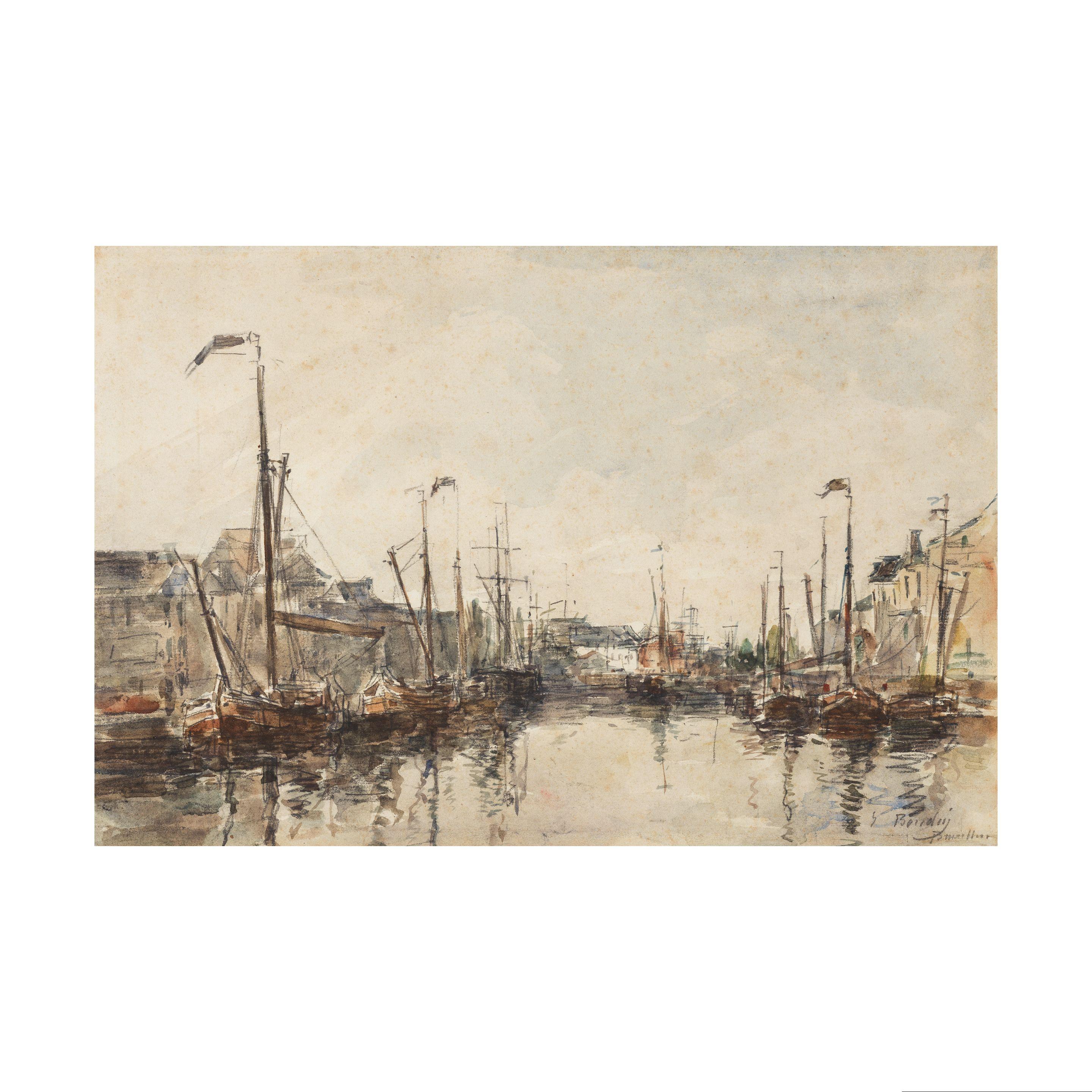 Eugène Boudin - Le bassin à Bruxelles