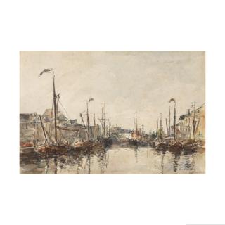 Eugène Boudin - Le bassin à Bruxelles