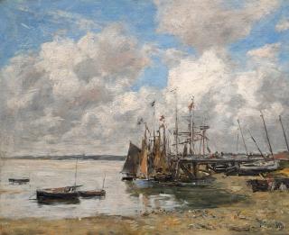 Eugène Boudin - Le Crotoy, Port De Pêche Et Rivage