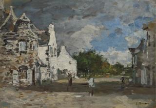 Eugène Boudin - Le Faou, un coin du village