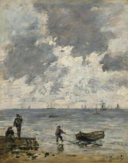 Eugene Boudin - Le Havre. La mer au soleil couchant