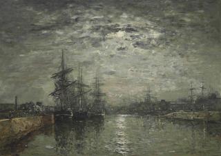 Eugène Boudin - Le Havre. Le port