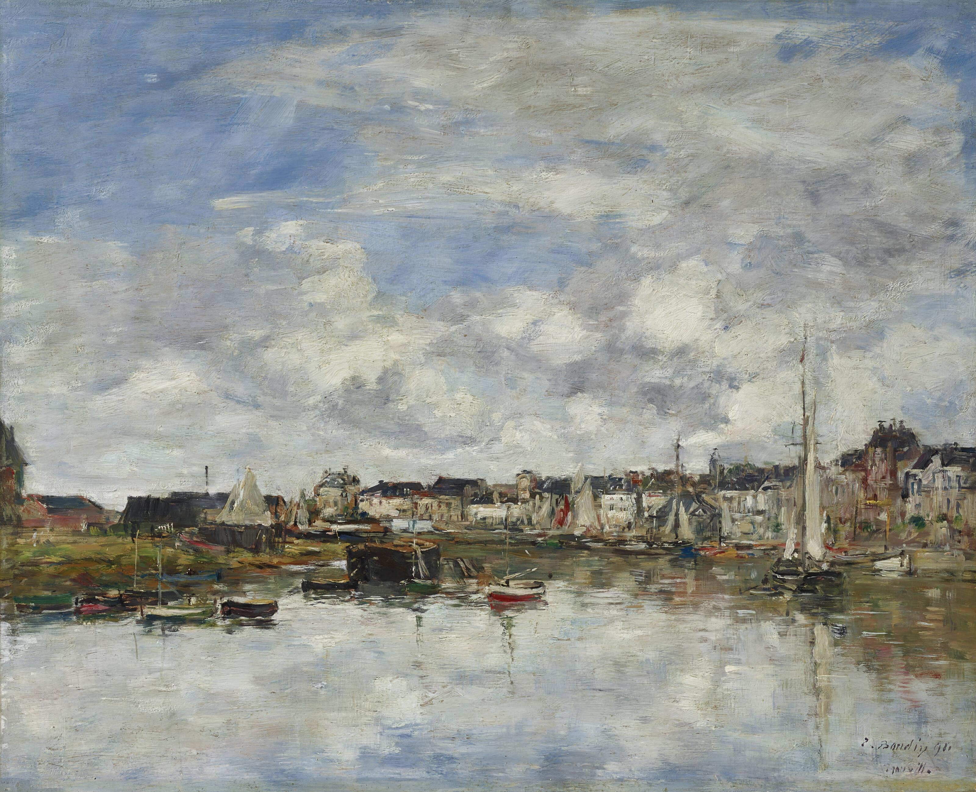 Eugene Boudin - Le port de Trouville