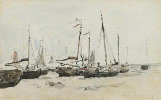 Eugène Boudin - Les Bateaux