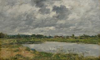 Eugène Boudin - Les Bords De La Touques