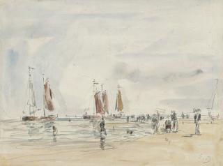 Eugène Boudin - Les environs de Scheveningue. Marée Basse
