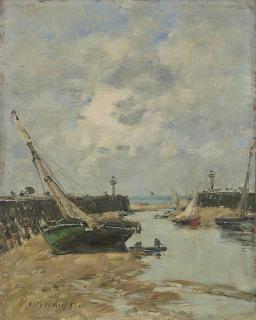 Eugène Boudin - Les jetées de Trouville à marée basse