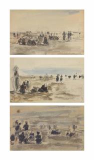 Eugene Boudin - Pêcheuses sur la plage de Berck 
