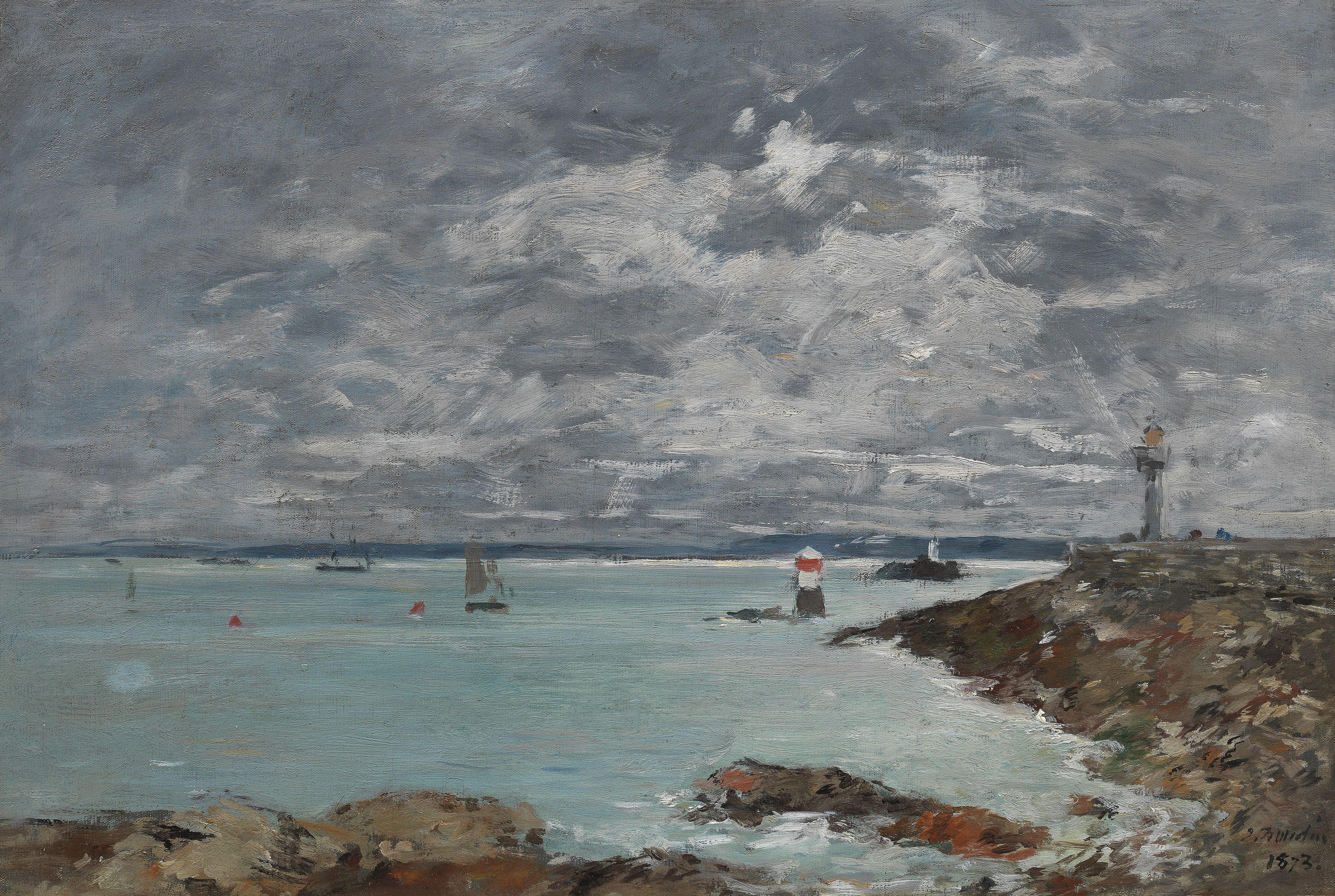 Eugène Boudin - Portrieux. Le Môle