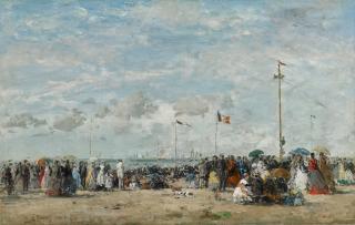 Eugène Boudin - Régates Et Fête Sur La Plage De Trouville