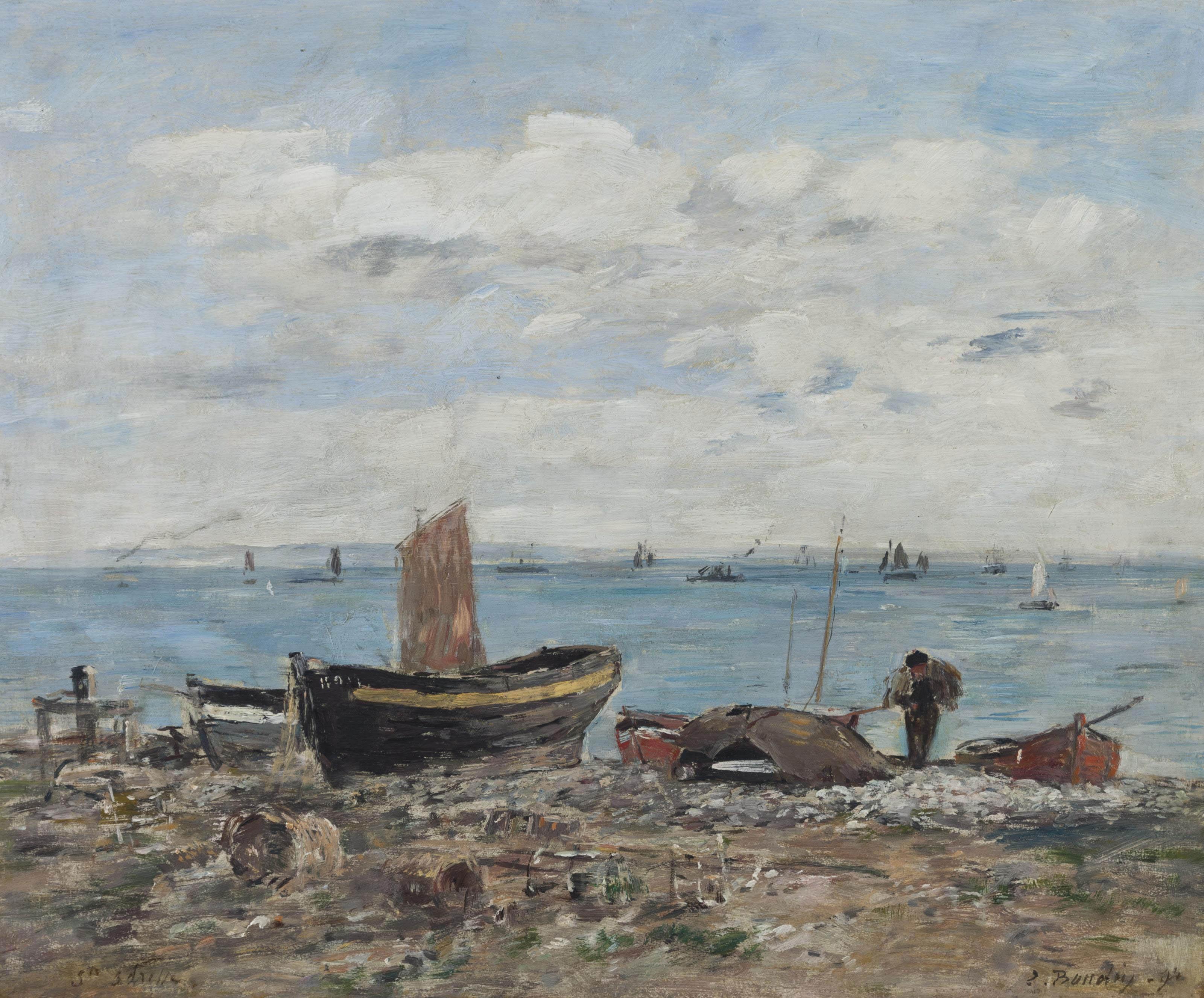 Eugene Boudin - Rivage à Sainte-Adresse. Marée basse