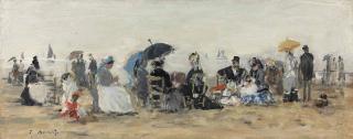 Eugène Boudin - Scène de plage, Trouville
