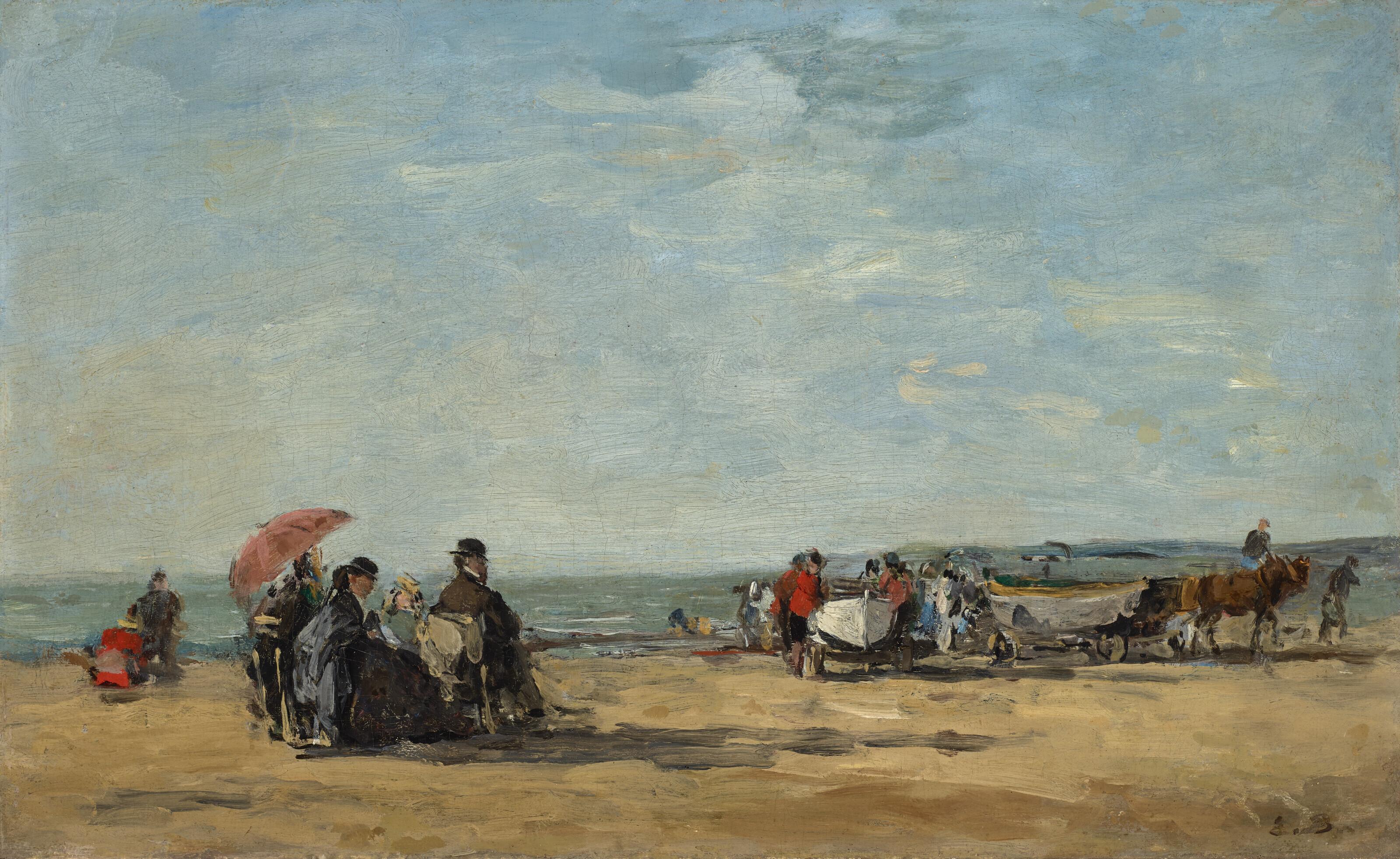 Eugène Boudin - Scène de plage