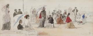 Eugène Boudin - Scène de plage