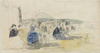 Eugene Boudin - Scène de plage