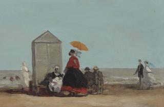 Eugene Boudin - Sur La Plage De Trouville