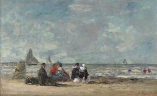 Eugène Boudin - Sur la plage de Trouville