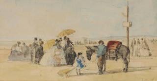 Eugene Boudin - Sur la plage