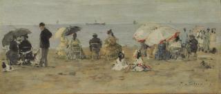 Eugène Boudin - Sur la plage