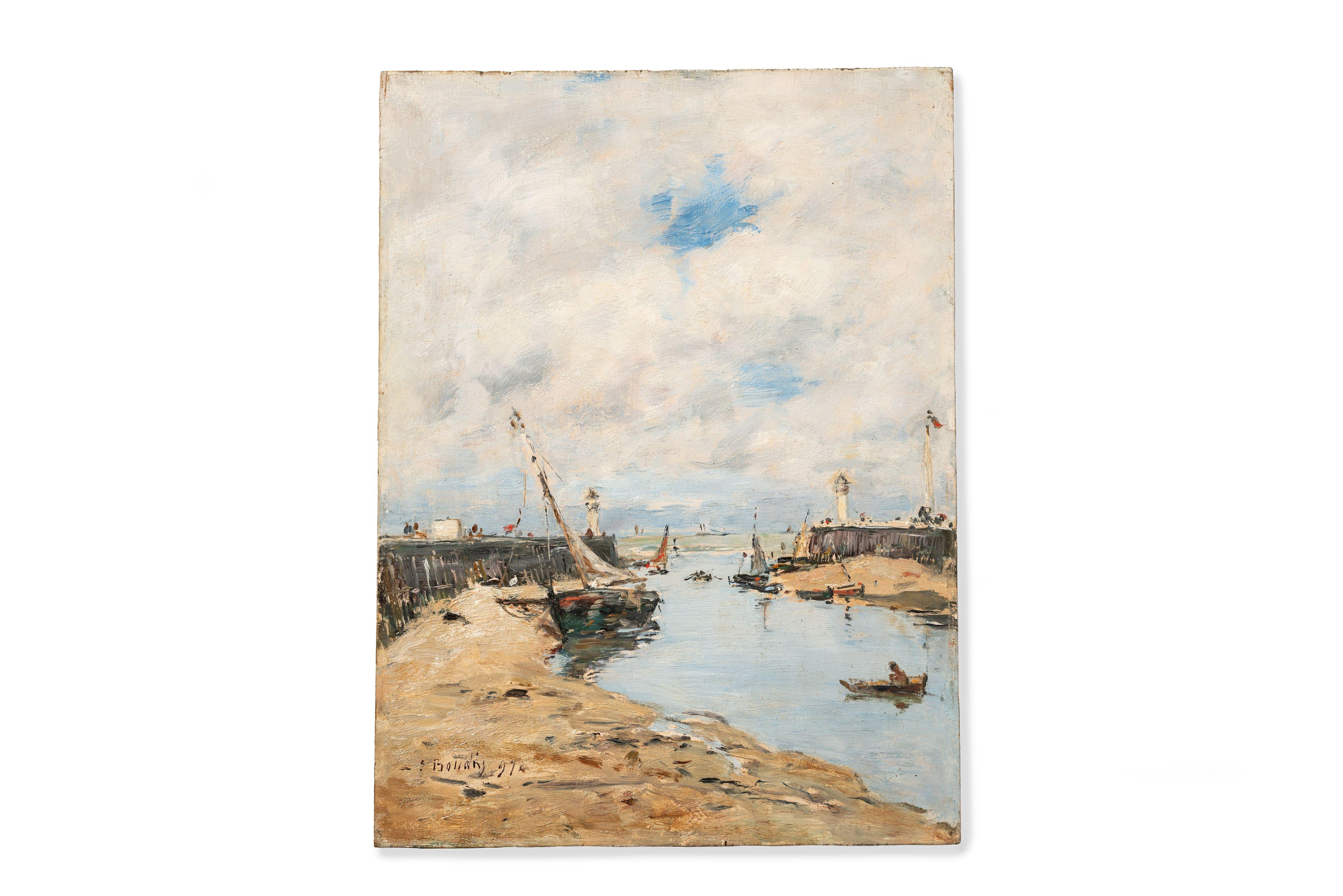 Eugène Boudin - Trouville, le lougre échoué