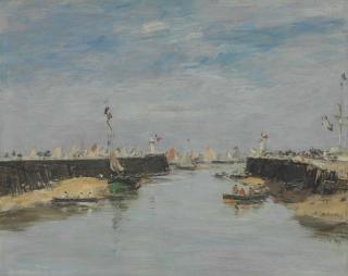 Eugene Boudin - Trouville, les jetées, les régates