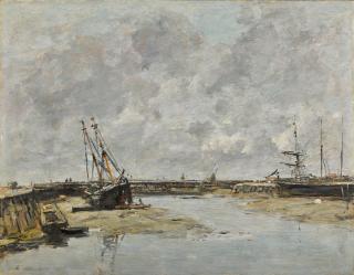 Eugène Boudin - Trouville, Les Jetées, Marée Basse