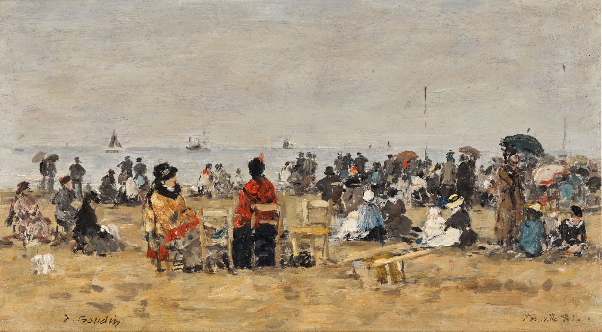 Eugène Boudin - Trouville, l\'heure du bain