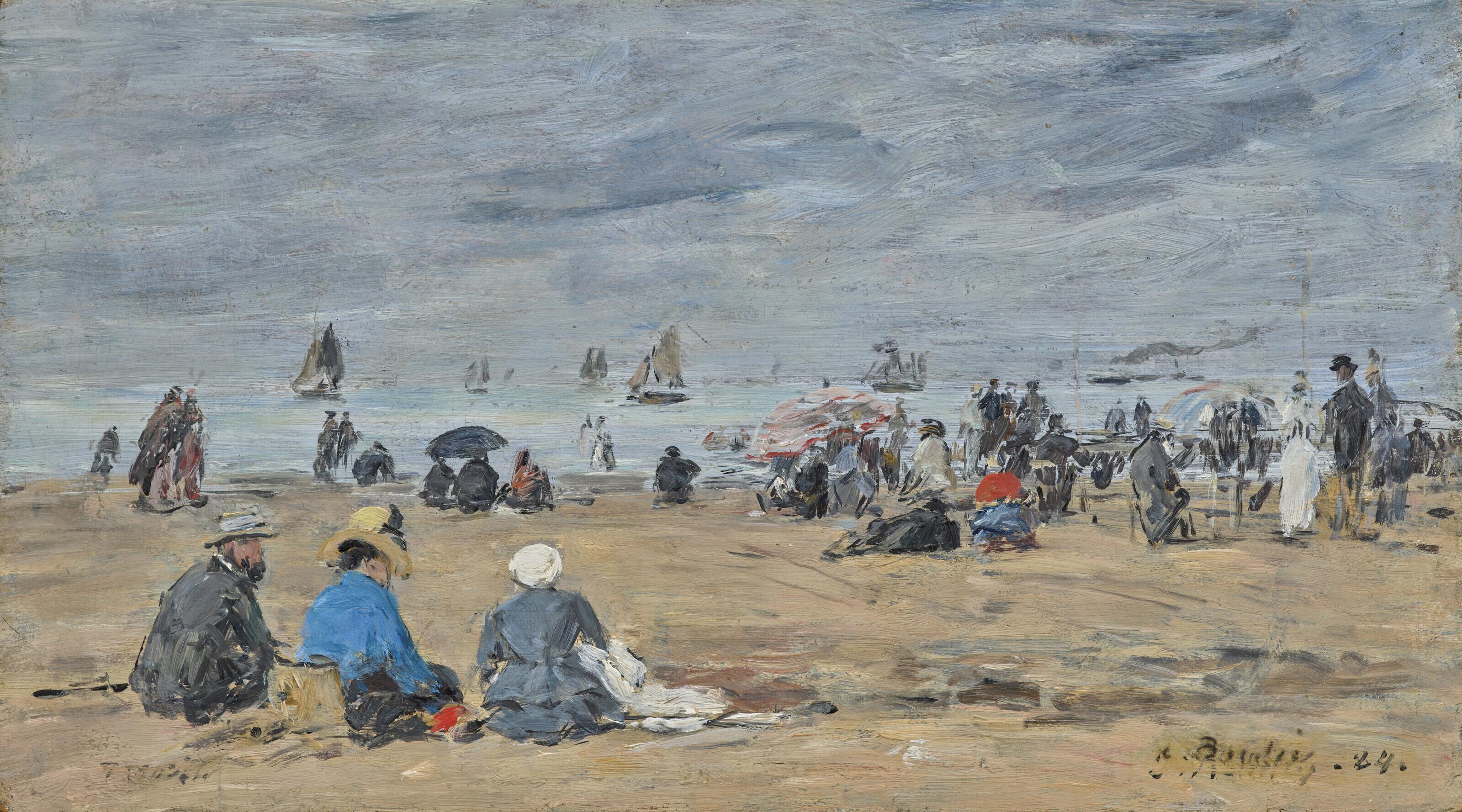 Eugène Boudin - Trouville, scène de plage