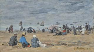 Eugène Boudin - Trouville, scène de plage