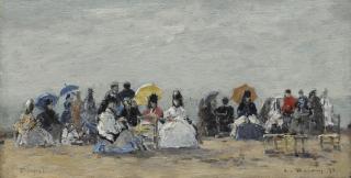 Eugène Boudin - Trouville, Scène De Plage