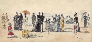 Eugène Boudin - Trouville, scène de plage