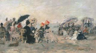 Eugene Boudin - Trouville, Scène De Plage